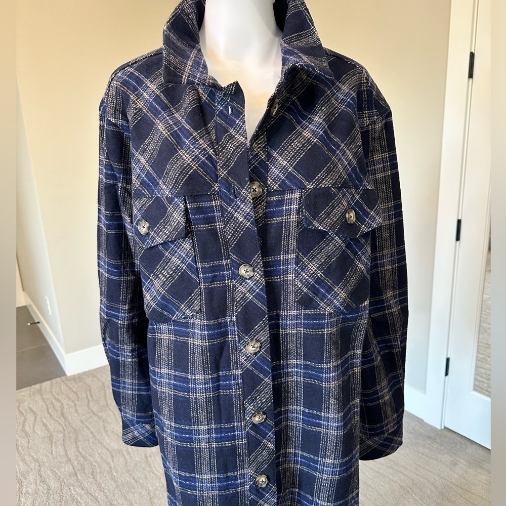 Sanctuary Women’s  100% Cotton Shacket NWOT Size M